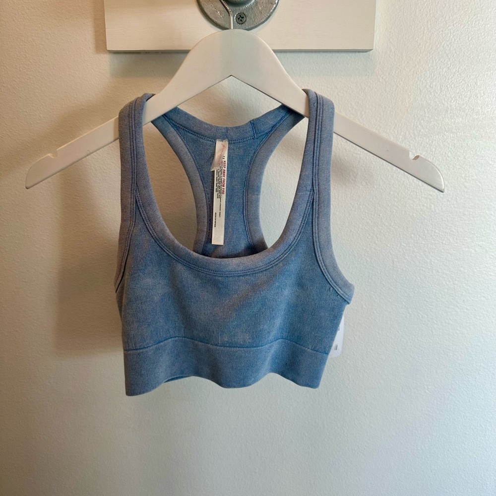 NEW Free People Washed Denim Blue Go To Bra